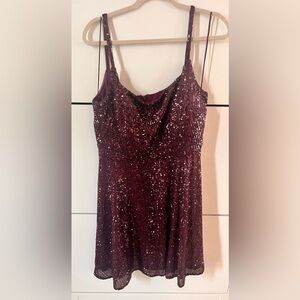 Morgan & Co. Purple Sequin Gown